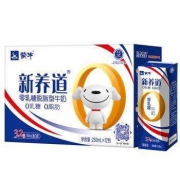 蒙牛 新养道 零乳糖牛奶 脱脂型 250ml×12盒 *5件