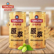 7天鲜活，青岛啤酒 青啤原浆 易拉罐1L*2瓶