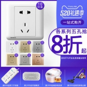 SIEMENS 西门子 远景系列 雅白色五孔插座套装 10只装 93元