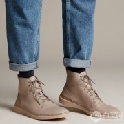 Clarks 其乐 Hale Rise 男士牛皮高帮休闲鞋