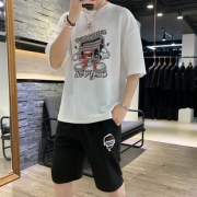 夏季新款短袖T恤男圆领休闲裤运动裤2件套 券后￥99