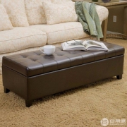 Best selling 百伽  实木客厅皮艺脚凳 带收纳功能 51536