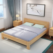历史低价：伊林雅 北欧实木新中式双人床 1.5*2m 架子床  *2件 2145元（合1072.5元/件）