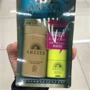 2018版资生堂安耐晒 小金瓶防晒霜60ml+绿瓶防晒BB霜7.5ml