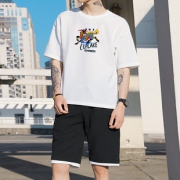 夏季男士短袖T恤男潮流七分袖套装 券后￥99