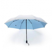 当当优品 三折色胶晴雨伞