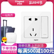 TCL-legrand 罗格朗 逸典 86型五孔带开关双控插座 18.6元包邮（需用券）