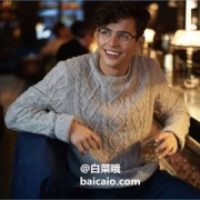 限L码，Original Penguin 企鹅牌 Wool Alpaca 男士羊毛羊驼渔夫毛衣 Prime会员免费直邮含税
