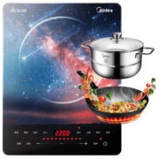 Midea 美的 C22-E301 电磁炉 2200W 349元包邮，定金10元，赠渗氮炒锅+汤蒸锅