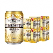 猫超直送 哈尔滨 小麦王啤酒 330ml*24罐 2件109.8元包邮