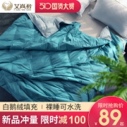 艾尚羽 可水洗轻薄鹅绒被 夏凉被 1.2m*1.5m 89元国潮价
