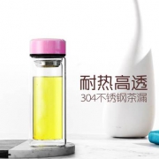 创鑫 双层隔热玻璃杯300ml