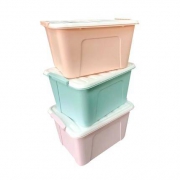 25日10点： CHAHUA 茶花 加厚收纳箱带轮子 58L*3只