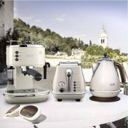 De'Longhi 意大利德龙 Icona Vintage 复古系列三件套（咖啡机+电水壶+多士炉）