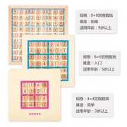 儿童九宫格智力数独棋数独棋盘游戏入门专注力训练数学益智玩具