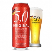 奥丁格 5,0系列 拉格窖藏大麦黄啤酒500mL*24听