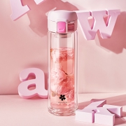 ￥54 日本进口AKAW 双层玻璃便携茶水分离杯子380ml