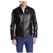 中亚Prime会员：Cole Haan 科尔·汉 Signature 男士光滑羊皮机车皮夹克 470.66元+52.71元含税直邮约523元