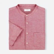 限尺码：UNIQLO 优衣库 406428 男装麻棉立领衬衫