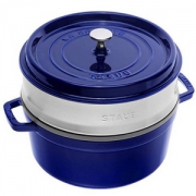 Staub 26cm珐琅铸铁炖锅 带蒸屉 Prime会员免费直邮含税