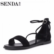 Senda 森达 女士舒适休闲平底凉鞋 4CC01BL8*2件 229元包邮