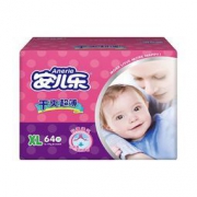 Anerle 安儿乐 干爽超薄纸尿裤 XL64片 *2件 93.6元包邮（双重优惠，合46.8元/件）