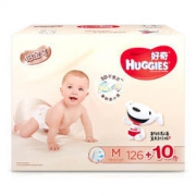 HUGGIES 好奇 铂金装 婴儿纸尿裤 M号 136片 *2件 308元包邮（双重优惠，合154元/件）