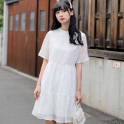 Anyshion安尼纯 女士刺绣连衣裙