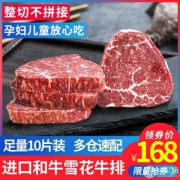 谷言 澳洲进口整切和牛雪花牛排套餐10片1100g