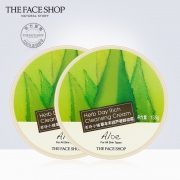 1日0点：菲诗小铺（THE FACE SHOP） 草本丰润芦荟绿茶卸妆霜 135g 2只装  券后44元