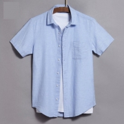 Vancl 凡客诚品 1093821 男士麻棉短袖衬衫 *2件 122.4元包邮（需用券，合61.2元/件）
