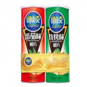 可比克 薯片105g*2罐 烧烤+番茄味
