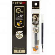 AIHAO 爱好 1020 按动式中性笔替芯 0.5mm 黑色 20支 2.5元包邮