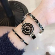 Anne Klein 安妮克莱因 AK/3296BKST 女士时尚手表手镯套装 Prime会员免费直邮含税