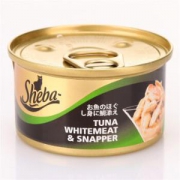 Sheba希宝汤汁系列吞拿鱼及鲷鱼味猫罐头85g/罐*21件