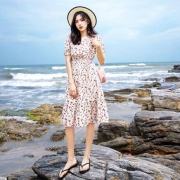 云美莎 法式复古桔梗连衣裙