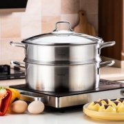 Momscook慕厨MT2608ST不锈钢蒸锅套组26cm+凑单品