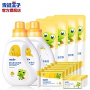 FROGPRINCE 青蛙王子 婴儿草本洗衣液(1L*2+500ml*4)+婴儿洗衣皂 120g*6