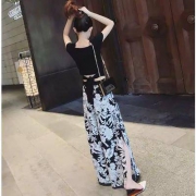 Anyshion安尼纯 女士上衣+阔腿裤两件套