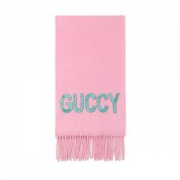 GUCCI古驰GUCCI围巾粉色混纺亮片Guccy装饰女士围巾5023623G3345800