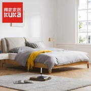 KUKa顾家家居305B简约北欧休闲皮布双人床1.8*2m