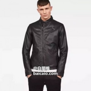 3折！L码，G-Star Raw Empral 男士仿皮修身机车夹克 Prime会员免费直邮含税