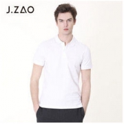 J.ZAO 京造 男士液氨棉短袖POLO衫 白色 XL(180/100A) *2件 116.4元包邮（双重优惠，合58.2元／件）