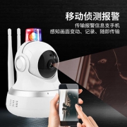 得力无线监控摄像头家用套装高清夜视wifi网络可连手机室外远程器