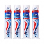 Aquafresh 按压式三色牙膏 100ml*4支 48元包税包邮（下单立减）