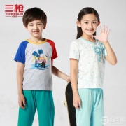 三枪 儿童纯棉睡衣家居服套装 多款