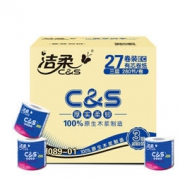 6日0点： C&S 洁柔 布艺圆点系列 卷纸 3层*280节*27卷 *4件 132.73元包邮（合33.18元/件）