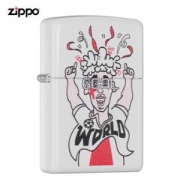 ZIPPO之宝三狮军团超级球迷白哑漆彩印214-C-000007+凑单品