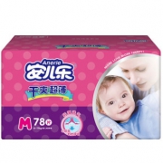 Anerle 安儿乐 干爽超薄婴儿纸尿裤 M78片 *2件 +凑单品 94.3元包邮（合47.15元/件）
