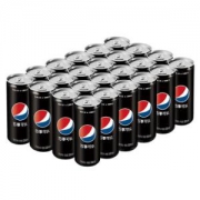 限地区：Pepsi百事可乐黑罐无糖汽水碳酸饮料330ml*24罐*2件